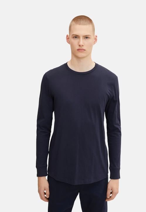Produktbild Tom Tailor Longsleeve Unifarbenes Langarmshirt mit Rundhalsausschnitt (XL)