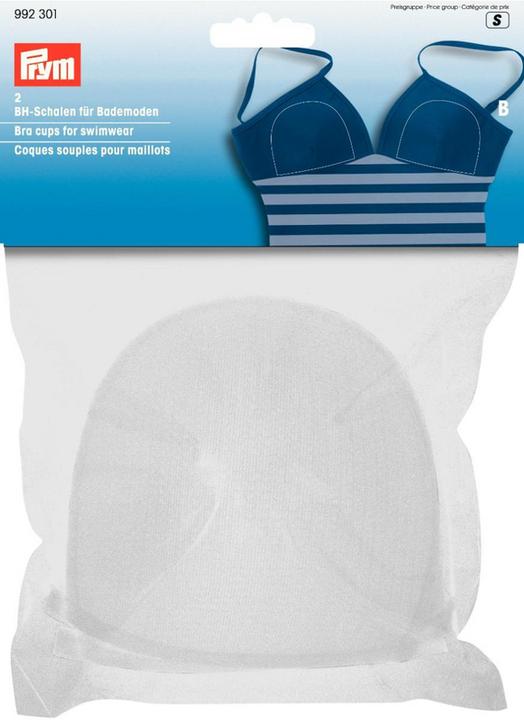 Immagine prodotto Prym Coppe del reggiseno per costumi da bagno, bianche taglia B, confezione da 2 pezzi.