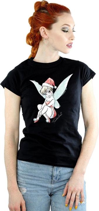 Actual product image Disney Womens/Ladies Tinkerbell Christmas Fairy Cotton T-Shirt (XL)