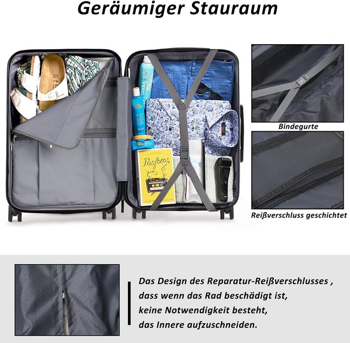 Produktbild Tan.Tomi Hartschalen-Reisekoffer mit Kombinationsschloss (95 l, L (90 - 115l))