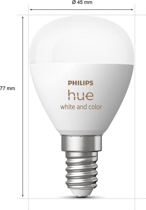 Image du produit Philips Hue White & Color Ambiance E14 Lot de deux lustres (E14, 5.10 W, 470 lm, 2 x, F)