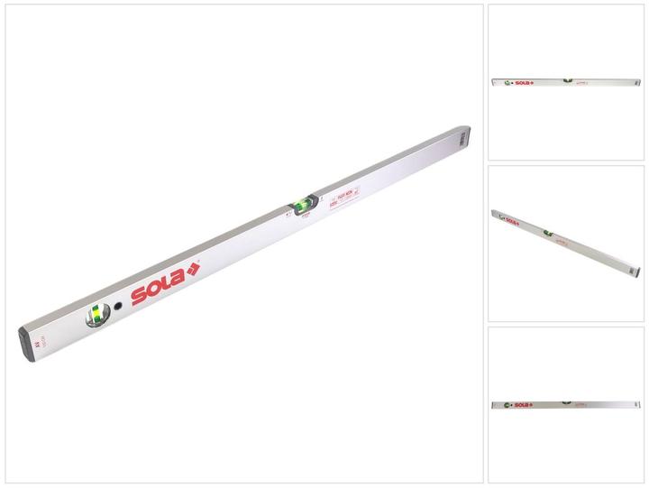 Produktbild Sola AV 100 Aluminium Rohrprofil Wasserwaage 100 cm zwei Libellen Rutsch Stopper horizontales und ve (100 cm)