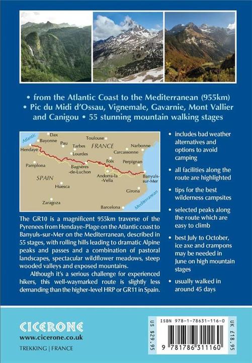 Immagine prodotto Trekking the GR10: Through the French Pyrenees: Le Sentier des Pyrenees (Inglese, Butler Stuart, Johnson Brian, 2023)