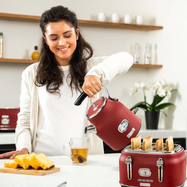 Image du produit Westinghouse Kit petit-déjeuner rétro, grille-pain 4 fentes + bouilloire 1,7L (1.70 l)