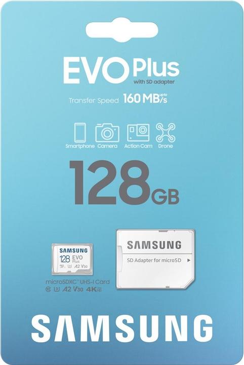 Produktbild Samsung EVO Plus (128 GB, microSDXC, U3, UHS-I)