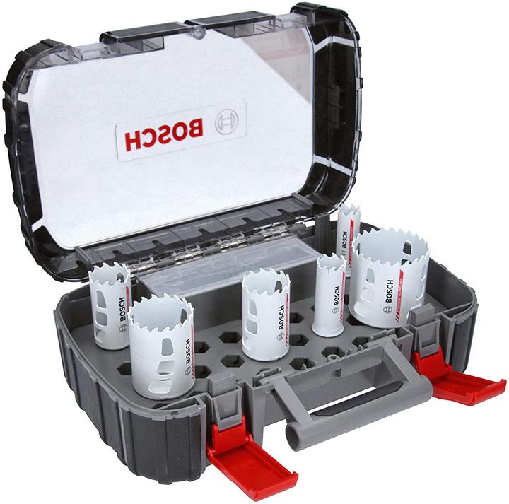 Produktbild Bosch Professional Zubehör Lochsägen-Set Universal. Endurance for Heavy Duty.Carbide. 8-teilig (22 mm, 25 mm, 35 mm, 40 mm, 68 mm, 51 mm)