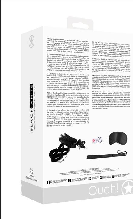 Actual product image Ouch! Bondage Belt Restraint System