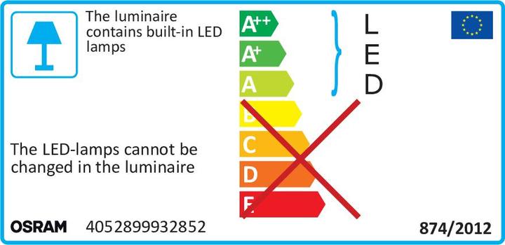 Label énergétique Siteco COMBILITE LED-F Barre lumineuse à LED 1180x25mm 18W 4000K (1850 lm)