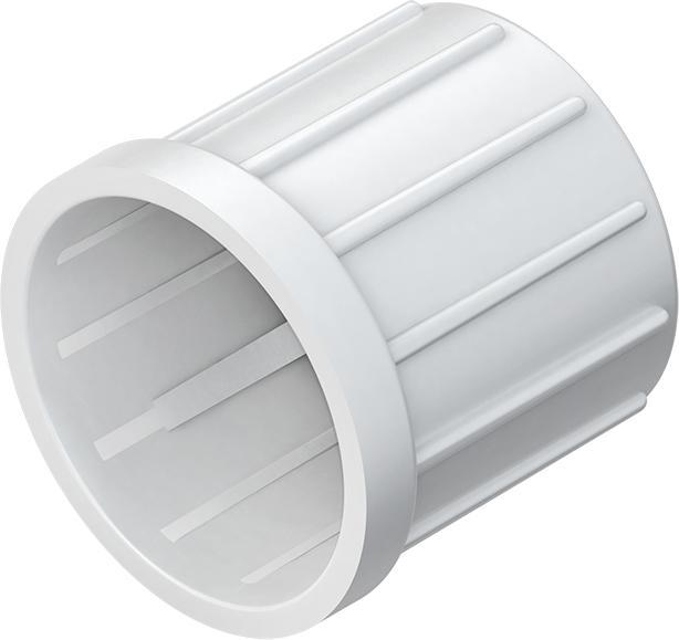 HKL End sleeve M50 1590M50 f.Pipe-D50mm PE RAL7035 light grey