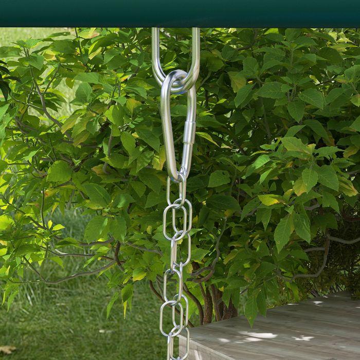 Immagine prodotto Swisshandel24 Altalena per bambini 4in1 con 2 altalene, canestro da basket, scaletta per arrampicarsi, acciaio