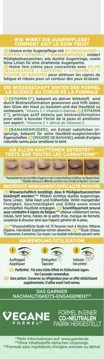 Produktbild Garnier SkinActive Vitamin C (Crème, 15 ml, Tag + Nacht)