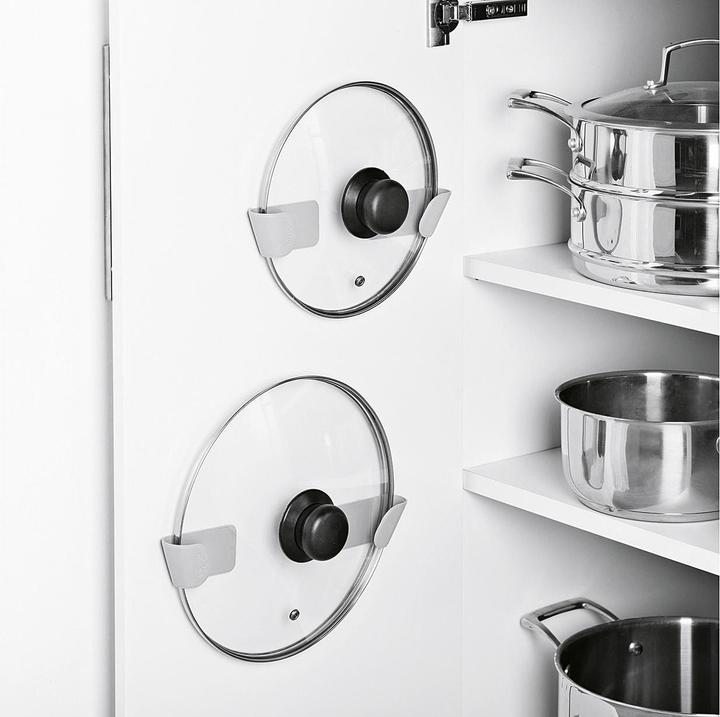Actual product image Pot lid holder grey set of 3 (Plastic)
