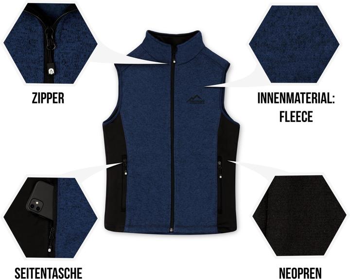 Actual product image Normani Men's Knitted Fleece Vest Shamattawa (4XL)