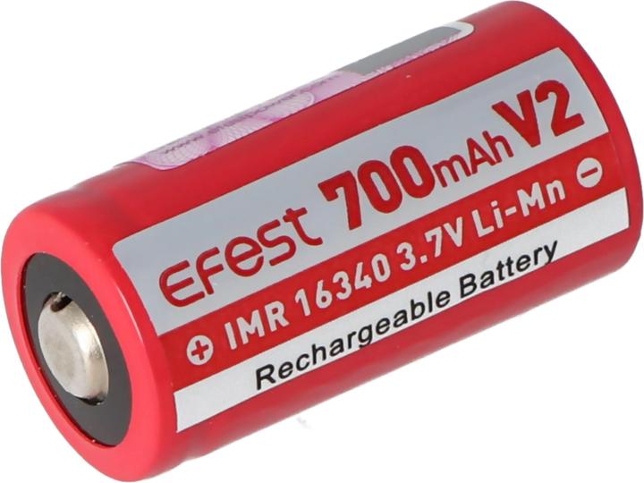 Immagine prodotto Efest Batteria IMR 16340 V2 (polo positivo sollevato) (16340, 700 mAh)