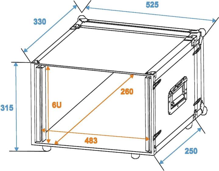Produktbild Omnitronic Effektrack CO DD 6HE tief (19" Case)