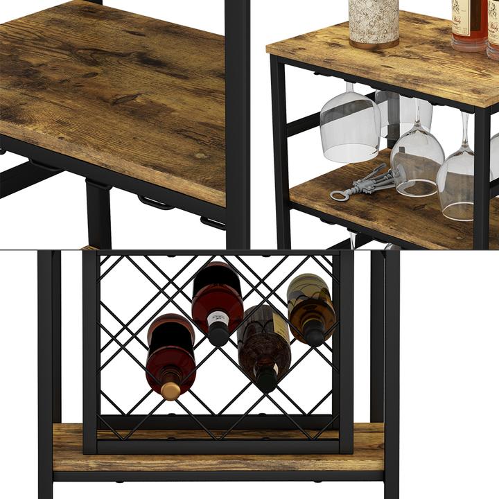 Produktbild Vichy Weinregal Vela, Eiche rustikal, 50 x 100 cm mit Glashalter
