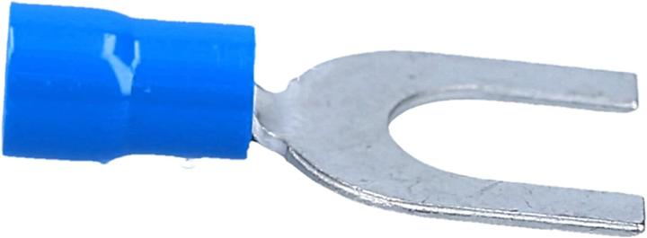 Actual product image Kalitec 10 GKSBU6 cable lugs fork cable lugs 1.5-2.5mm² I blue partially insulated I PVC collar U6