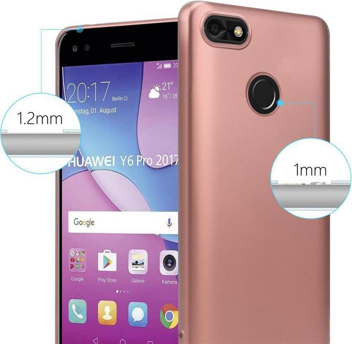 Actual product image Cadorabo Bumper TPU Matt Metallic (Huawei Y6 Pro (2017))
