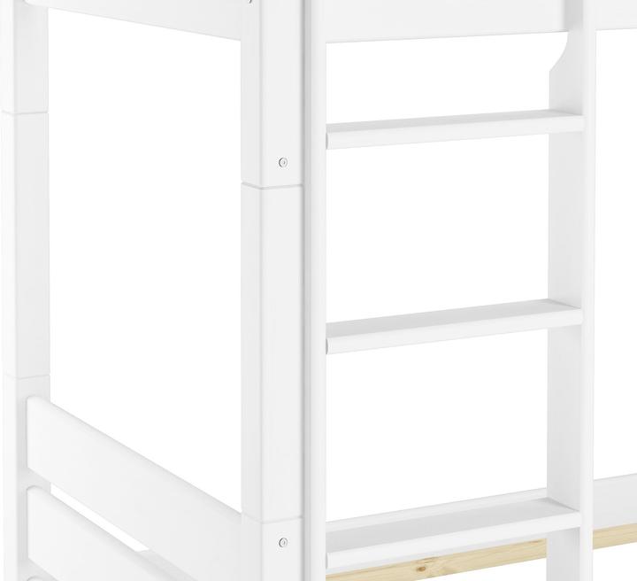 Produktbild Erst-Holz Hochbett Kiefer weiss 90x200 Etagenbett stabil teilbar Rollrost Bettkasten 60.16-09WT100MS1 (90 x 200 cm)