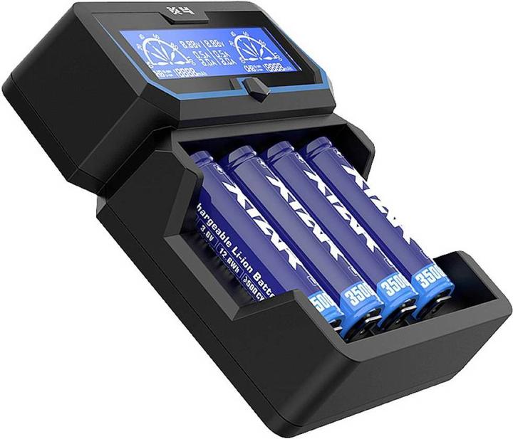 Actual product image Xtar Battery charger for X4 18650 AA AAA cells Ni-MH Li-Ion 4 places (1 pcs., 12650, 13500, 13650, 14500, 14650, 16340, 16650, 17335, 17355, 17500, 17650, 17670, 18350, 18490, 18500, 18650, 18700, 20650, 21700, 22650, A, Sub-C, AA, AAA, Battery + charger)