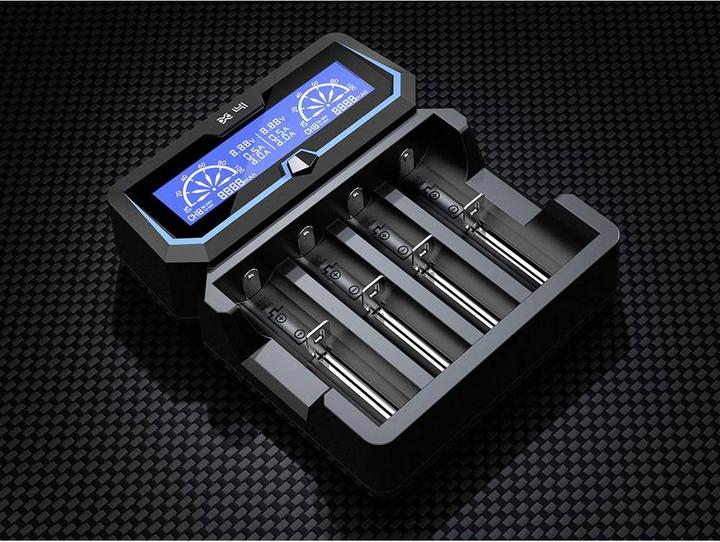 Actual product image Xtar Battery charger for X4 18650 AA AAA cells Ni-MH Li-Ion 4 places (1 pcs., 12650, 13500, 13650, 14500, 14650, 16340, 16650, 17335, 17355, 17500, 17650, 17670, 18350, 18490, 18500, 18650, 18700, 20650, 21700, 22650, A, Sub-C, AA, AAA, Battery + charger)