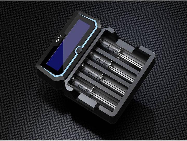 Actual product image Xtar Battery charger for X4 18650 AA AAA cells Ni-MH Li-Ion 4 places (1 pcs., 12650, 13500, 13650, 14500, 14650, 16340, 16650, 17335, 17355, 17500, 17650, 17670, 18350, 18490, 18500, 18650, 18700, 20650, 21700, 22650, A, Sub-C, AA, AAA, Battery + charger)