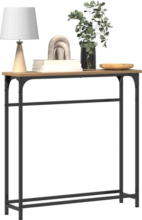 Image du produit VidaXL Table console Artisan chêne 75x19,5x75 cm en bois composite et acier