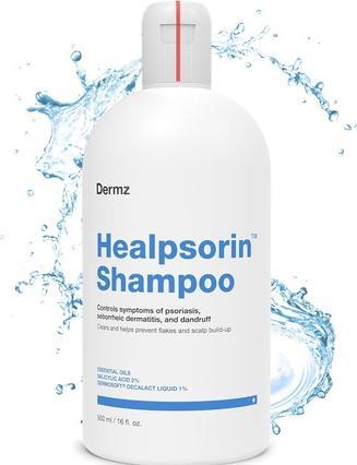 Hermz Therapeutisches Psoriasis Shampoo 500ml Salicylsäure & Dermosoft® 1% - Behandlung für trockene (500 ml)