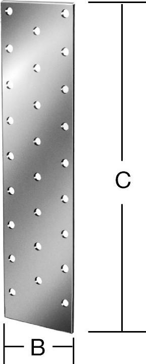 Image du produit Vormann Plaques perforées sendzimir galvanisées 240 x 80 mm