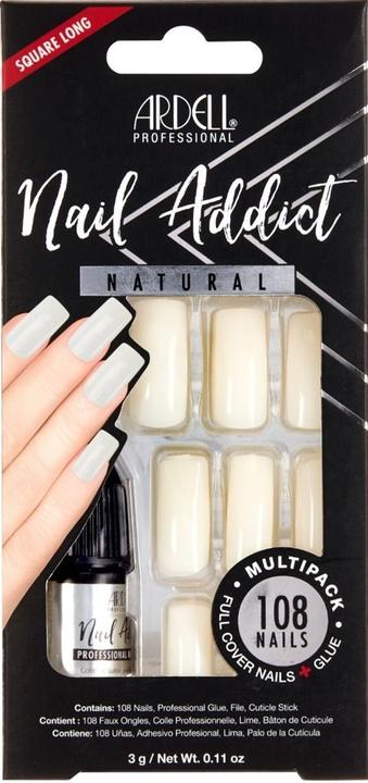 Image du produit Ardell Nail Addict Natural Multipack Squared Long 108 Stk (Blanc)