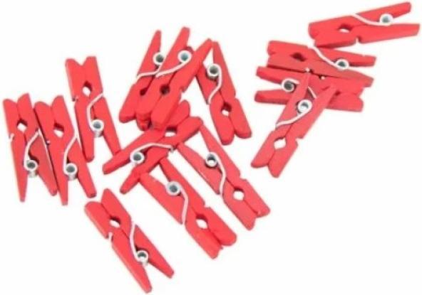 Produktbild Fiesta Mini Wäscheklammern aus Holz - Rot - 24 Stück