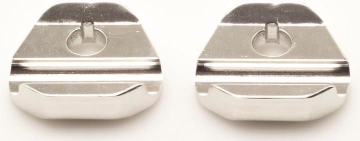 Actual product image PRO CLAMP INSET SADDLE ST. SINGLE SCREW SILVER 8-9MM 1SET = 2PCS.