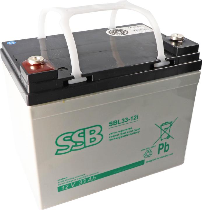 Produktbild SSB SBL33-12i 12V 33Ah Bleiakku AGM Blei Gel Akku (12 V, 33 Ah)