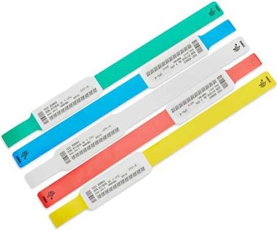 Image du produit Zebra Z-Band UltraSoft Bleu, Blanc Bracelet d'hôpital (15.20 cm, Matières plastiques)