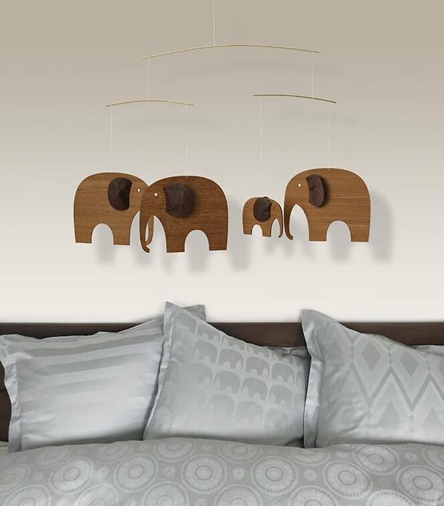 Image du produit Flensted Mobiles Éléphant Party Mobile en bois