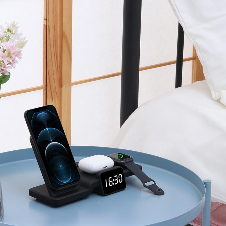 Image du produit Apfelkiste Chargeur Qi Fast Charging Station d'accueil Apple Watch / Smartphone / AirPods (15 W)