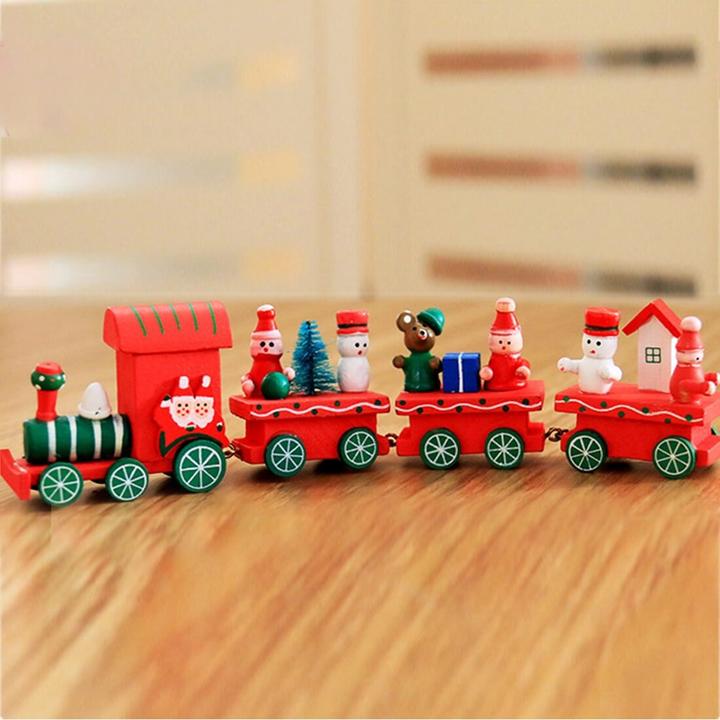 Actual product image Cover-Discount Christmas Train Christmas decoration red