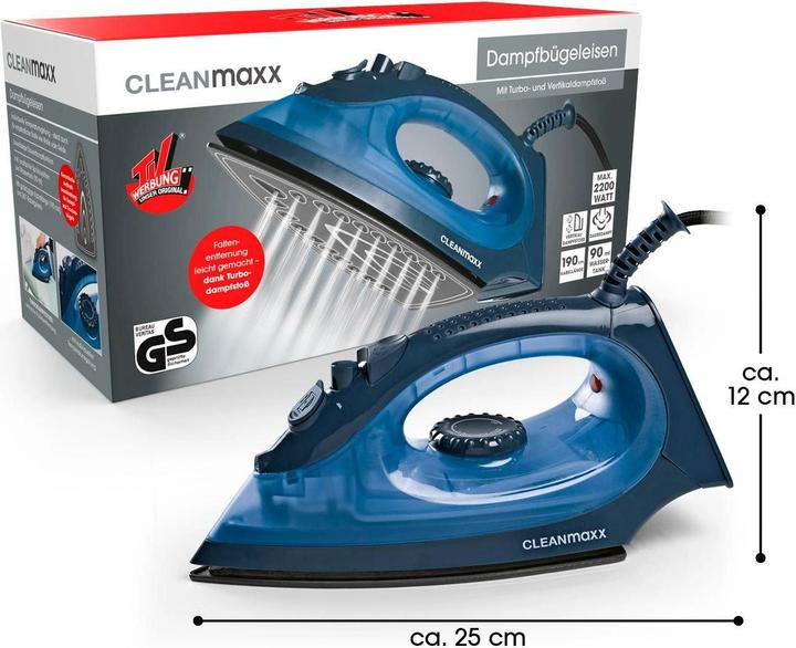 Productafbeelding CleanMaxx Stoomstrijkijzer CLEAN editie (2200 W, 0.70 g/min)