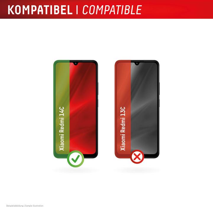 Actual product image Displex Smart Glass, Displayschutzfolie (1 Piece, Xiaomi Redmi 14C)