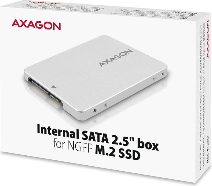 Image du produit Axagon RSS-M2SD Boîtier pour SSD M.2 SATA jusqu'à 2280 - Aluminium (M.2 2280)