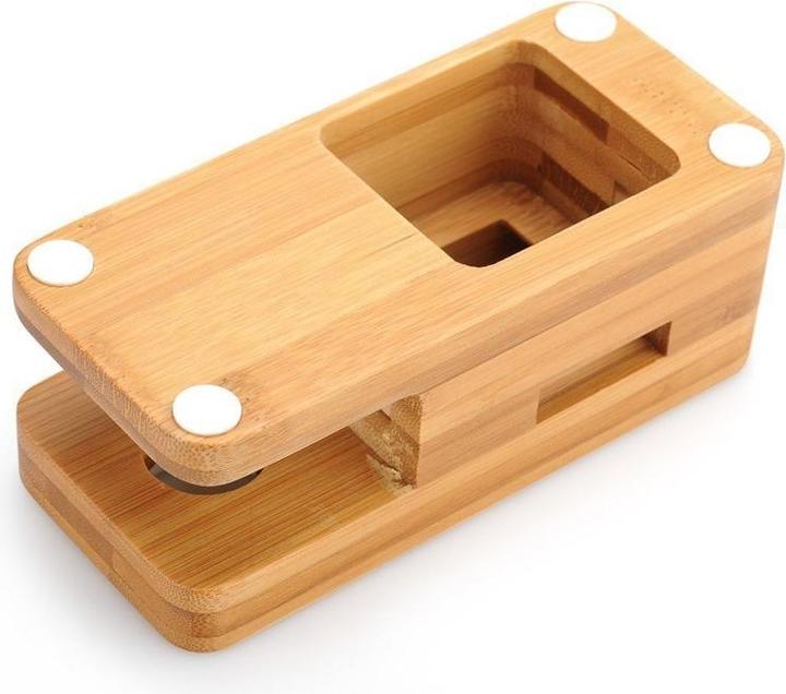 Actual product image EKO Charging cradle for Apple Watch and iPhone 2 in 1 made of bamboo