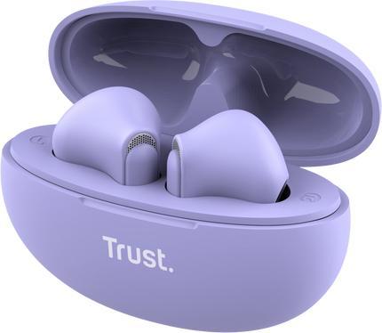 Produktbild Trust Yavi Bt Enc Earphones Purple (ANC, 23 h, Kabellos)