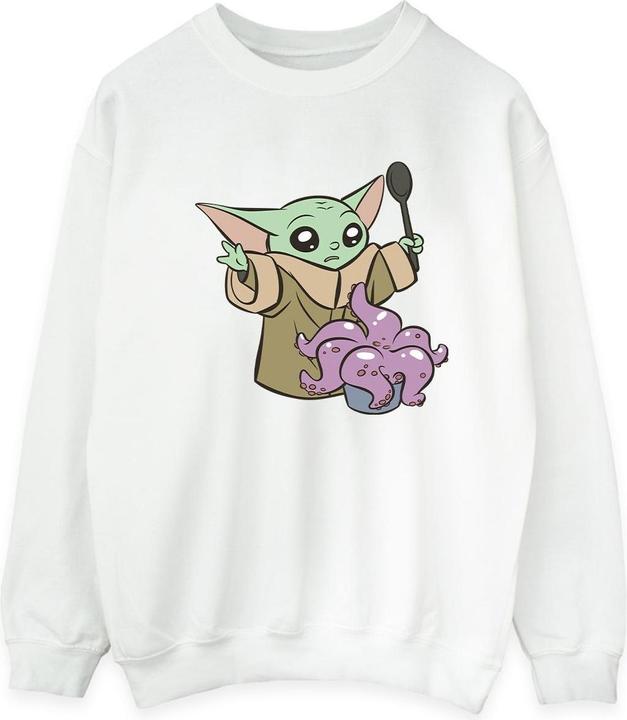 Actual product image Star Wars Mens The Mandalorian Spooky Cooking Sweatshirt (S)