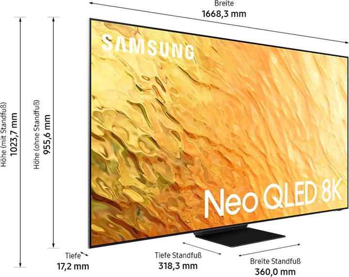 Productafbeelding Samsung QE75QN800BTXZU (75", QN800B, NeoQLED, 8K, 2022)