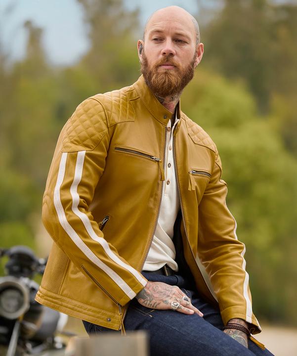 Produktbild Joe Browns Quilted Premium Leather Racer Jacket (XL)