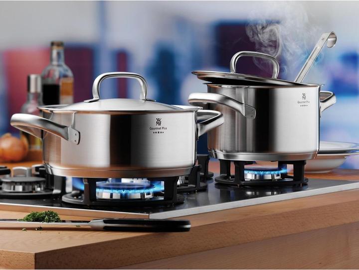 Productafbeelding WMF Kookpot Koekenpan Inductie 16cm Metalen Deksel 1,4l Gourmet Plus Roestvrij Staal (16 cm, Braadpan + kasserol, Steelpan, Roestvrij staal)