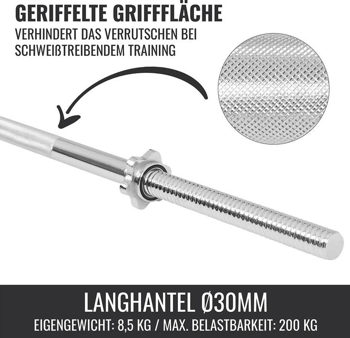 Image du produit Gorilla Sports Barre d'haltère long