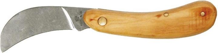 Topex Couteau de monteur courbé, manche en bois