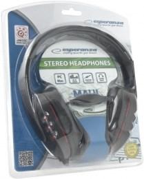 Image du produit Esperanza EH142K casque/écouteurs bandeau noir, rouge (NC, Filaire)