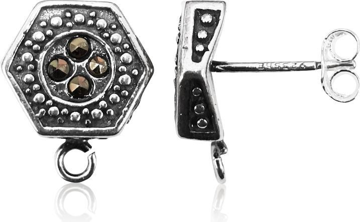 Produktbild Leyda Ohrstecker Brisur Markasit (Silber 925, Edelstein)